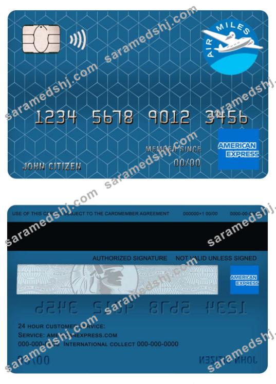 Canada american express air miles credit card